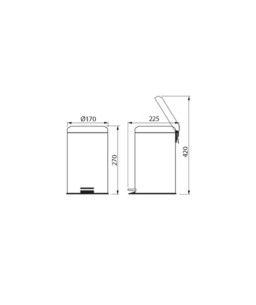 Lixeira Inox Polido com Pedal 3L 94538/103