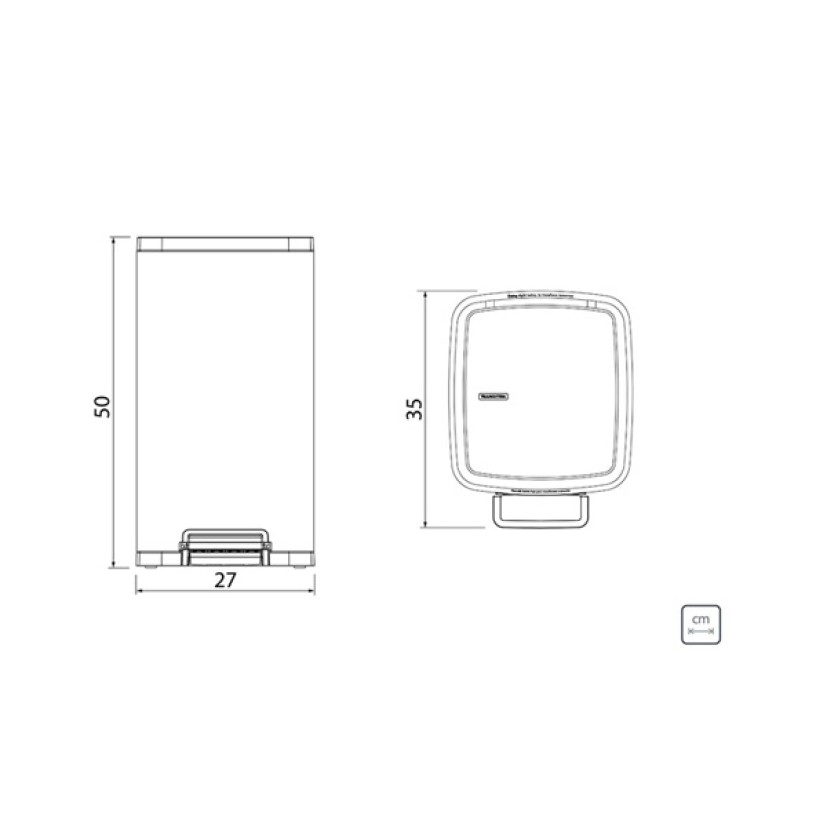 Lixeira Octos Aço Inox com Balde Removível e Pedal 15L Tramontina 94544/415