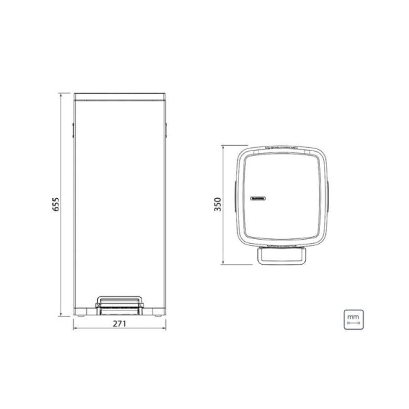 Lixeira Octos Aco Inox com Balde Removível e Pedal 20L Tramontina 94544/420