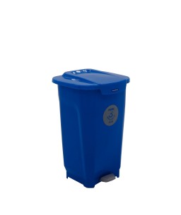 Lixeira Coleta Seletiva T-Force 50L Azul Tramontina
