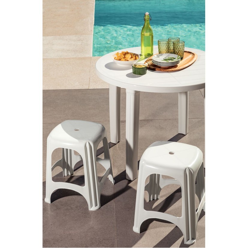 Banqueta Tramontina Niterói ECO em Polipropileno Branco