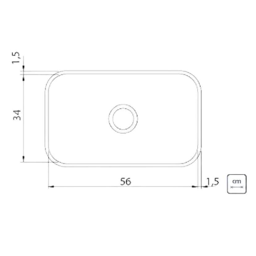 Cuba de Embutir Basic 56 BL em Aço Inox Tramontina 94085556