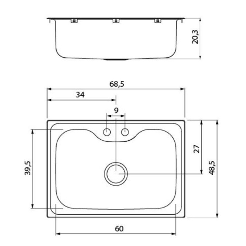 Cuba Tramontina Morgana 60 FX Undermount em Aço Inox com Monocomando, Dosador de Sabão e Válvula