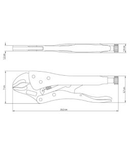 Alicate de Pressão 10" Mordente Curvo 41071110 Tramontina