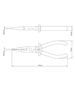 Alicate Bico Meia Cana 6" Isolado 1000V 41008106 Tramontina