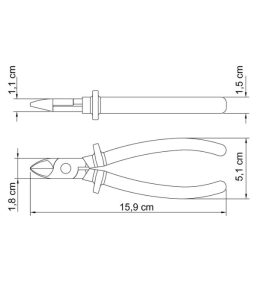 Alicate Corte Diagonal 6" 41006106 Tramontina