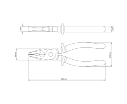 Alicate Universal 8" Pro Isolado1000V 44000108 Tramontina