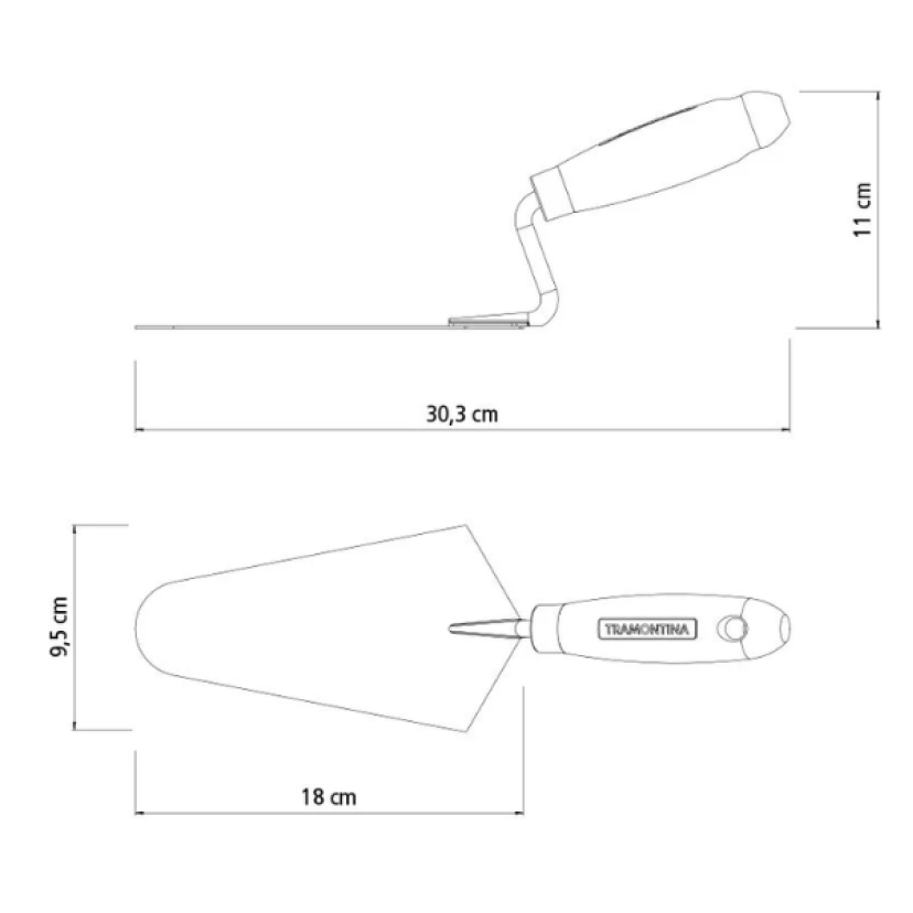 Colher de Pedreiro 7" 77350075 Tramontina