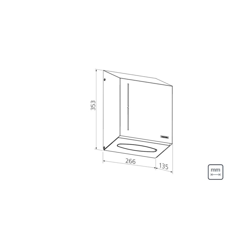 Dispenser para Papel Toalha Aço Inox com Acabamento Acetinado
