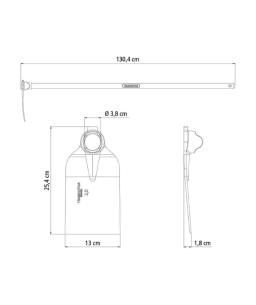 Enxadão Largo 2.0 em Aço com Cabo de Madeira 130cm 77270704 Tramontina