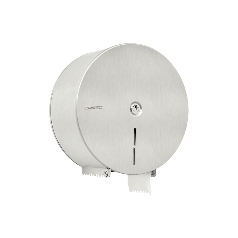 Dispenser para Papel Higiênico Aço Inox Acabamento Acetinado Grande