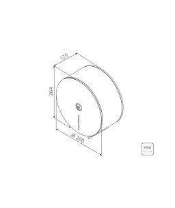 Dispenser para Papel Higiênico Aço Inox Acabamento Acetinado Grande