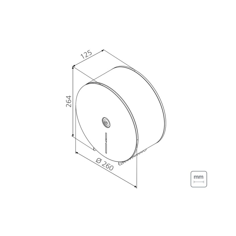 Dispenser para Papel Higiênico Aço Inox Acabamento Acetinado Grande