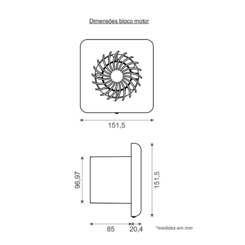 Exaustor para Banheiro Air Brise M 80 127V Ventokit 