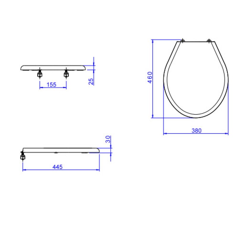 Assento Plastico Izy/Ravena Deca AP.01.17