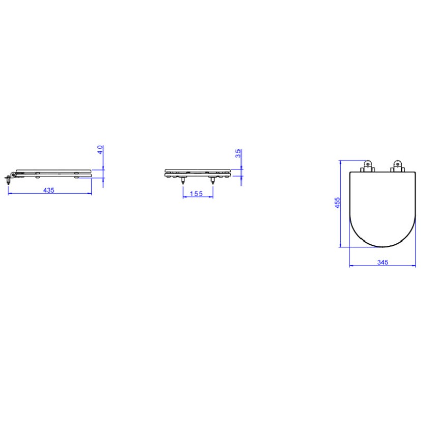 Assento Poliester Slow Close Nuova/Carrara/Link/Level Deca AP.237.17