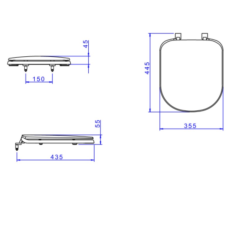 Assento Vogue Plus Plastico Deca AP.50.17