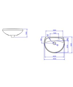 Lavatorio 455X360mm Ravena Deca L.915.17