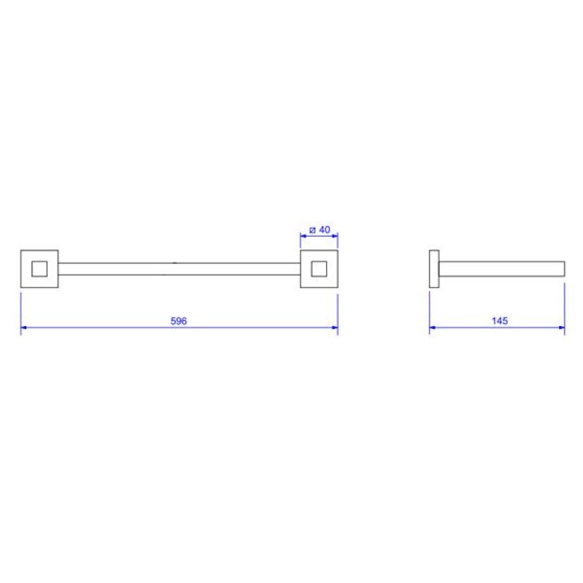 Porta Toalha Barra Dupla Banho Quadratta Deca 2042.C83