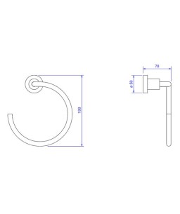 Porta Toalha Argola Slim Deca 2050.C.SLM