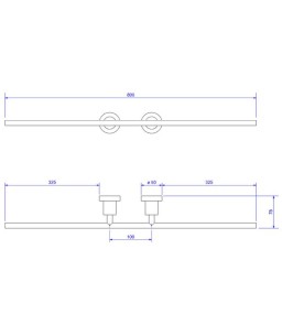 Porta Toalha Barra Dupla Slim Deca 2042.C.SLM