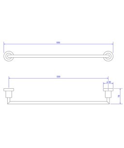 Porta Toalha Barra Slim Deca 2040.C.SLM