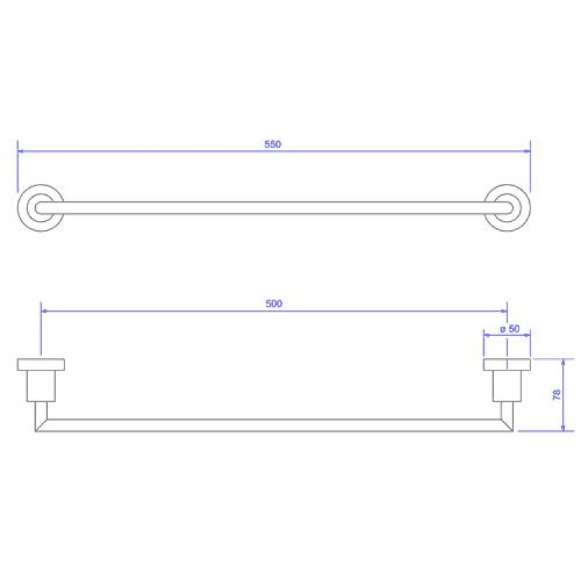 Porta Toalha Barra Slim Deca 2040.C.SLM