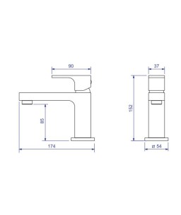 Misturador Monocomando Lavatório Bica Baixa Unic Deca 2875.C90