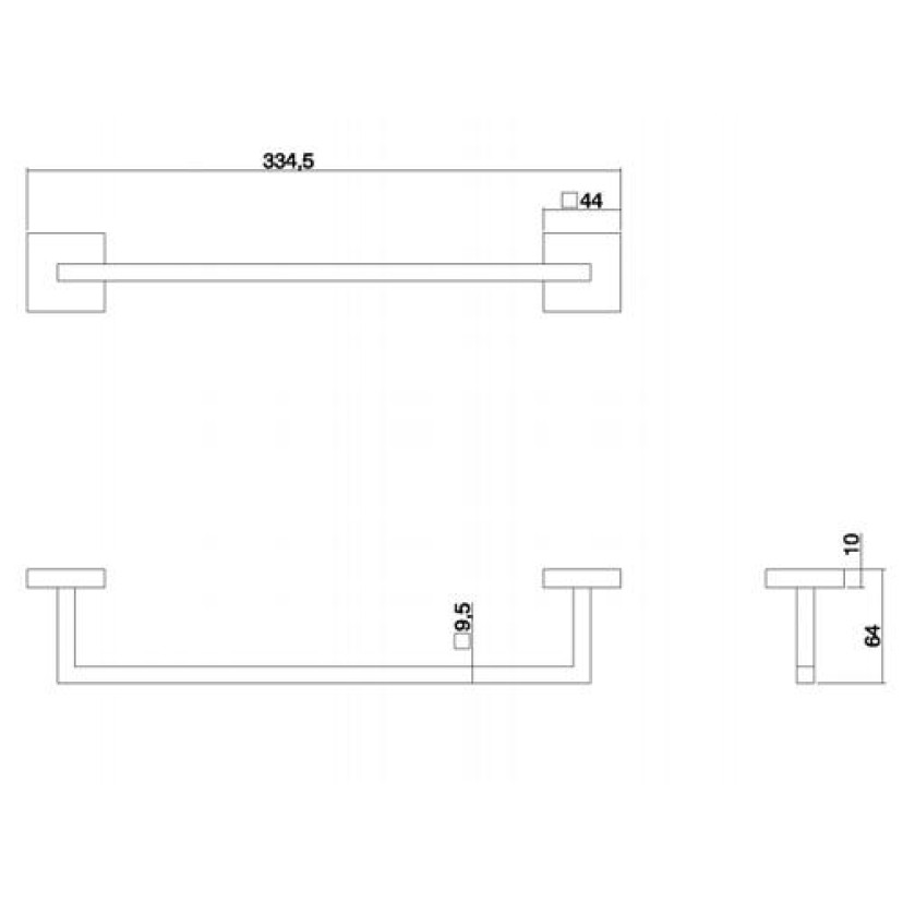 Porta toalha da linha Clean de 30cm Deca 2040.C.030.CLN