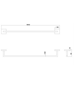 Porta toalha da linha Clean de 50cm Deca 2040.C.050.CLN