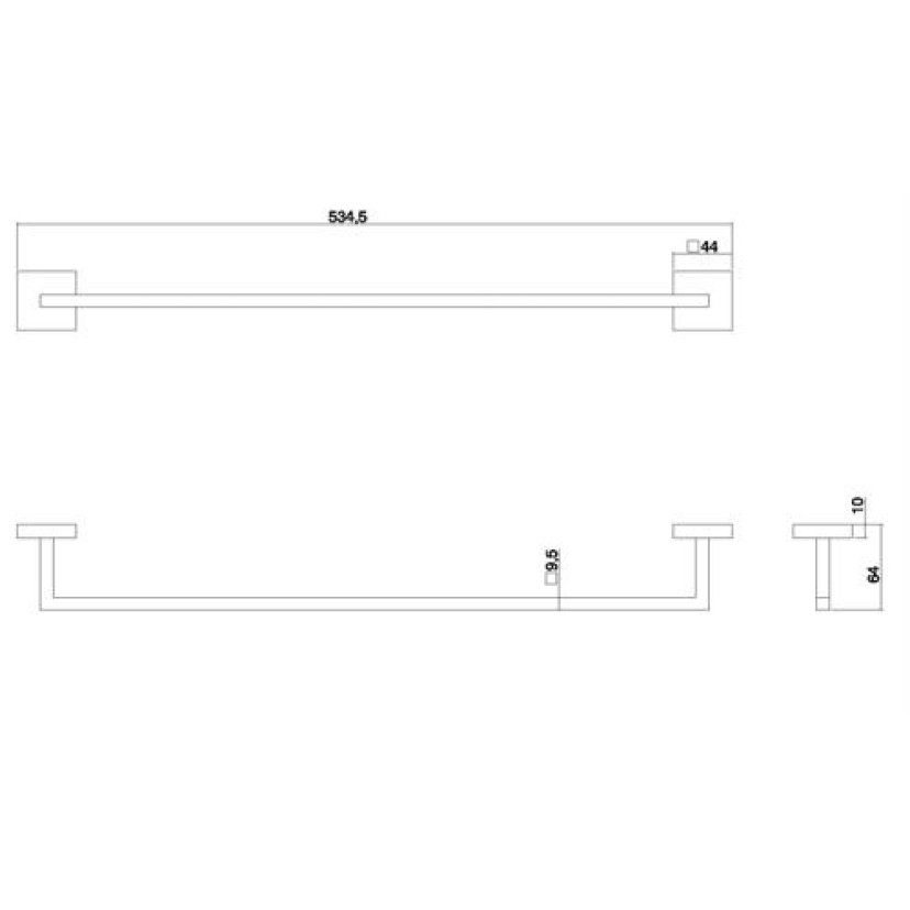 Porta toalha da linha Clean de 50cm Deca 2040.C.050.CLN