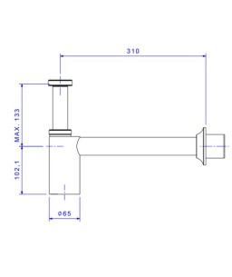 Sifão Para Pia Americana/Tanque 1.1/2 Com Adaptador 2 Deca 1680.C.112