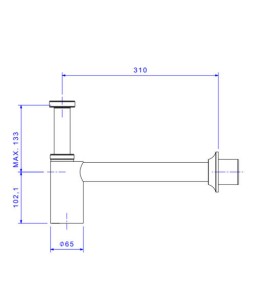 Sifão Para Tanque de Inox 1.1/4 Deca 1680.C.114