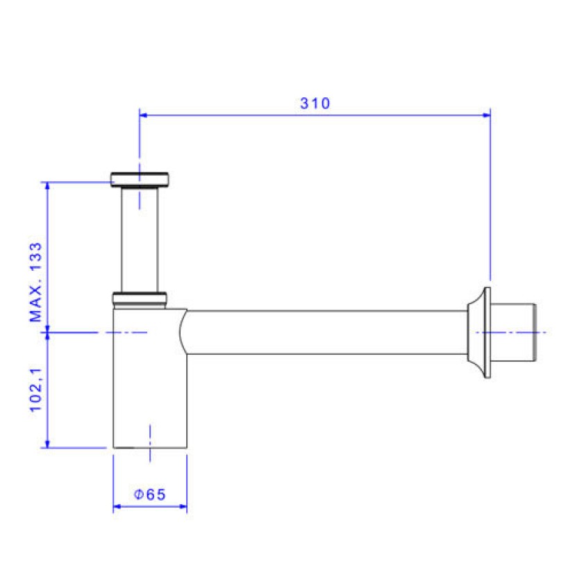 Sifão Para Tanque de Inox 1.1/4 Deca 1680.C.114