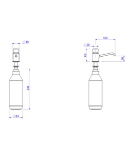 Dispensador para sabão líquido decamatic Deca 2015.C