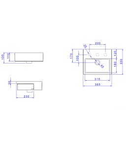 Cuba Deca Semi-Encaixe 365X330MM Com Deck L.733.17