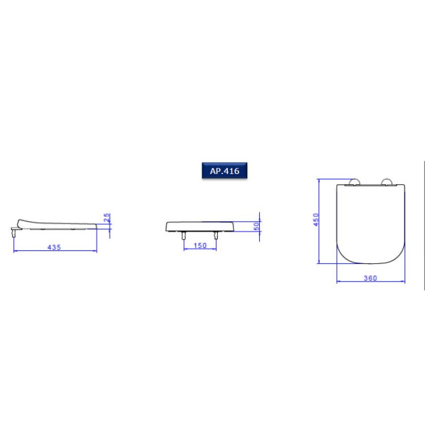 Assento termofixo C/Slow Close/Easy Clean Polo/Unic Deca AP.416.17
