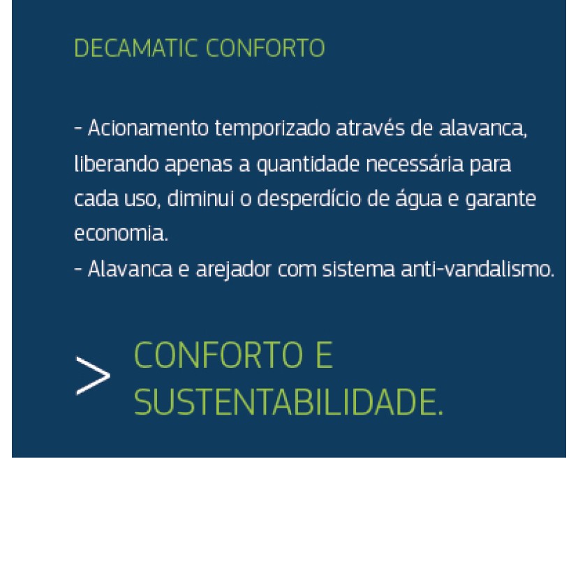 Torneira Lavatorio Mesa Fechamento Automatico Conforto Deca 1173.C.CONF
