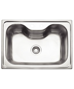 Cuba Morgana 60 FX Aço Inox Escovado 69 x 49cm c/Válvula Tramontina 93806122