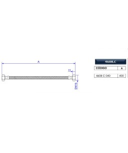 Ligação Flexivel em Aço Inox FXF 40cm Deca 4608.C.040
