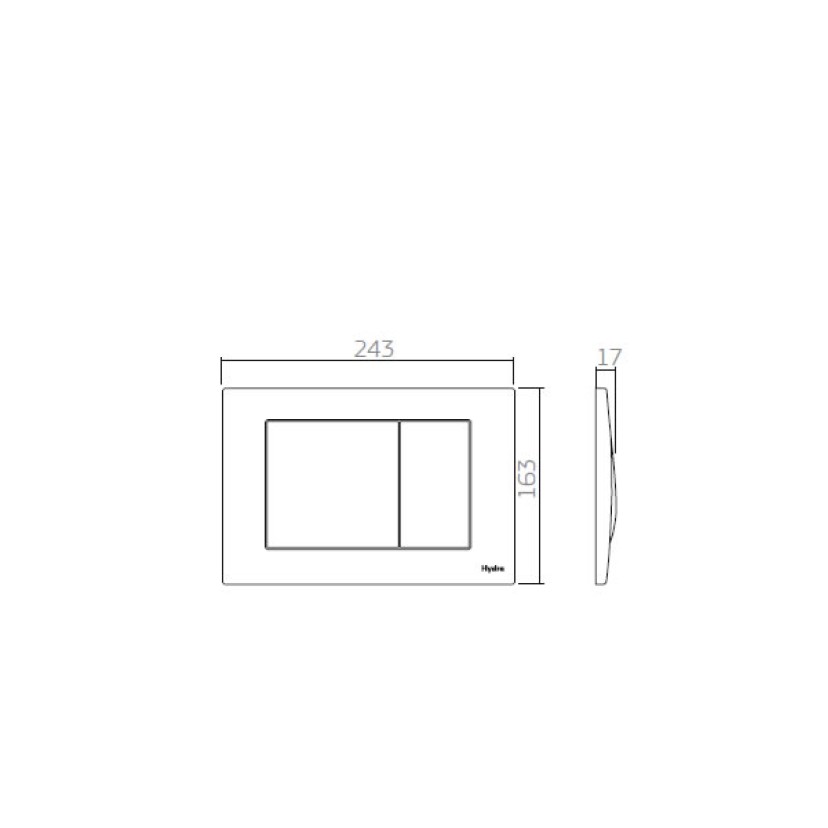 Acabamento para caixa de descarga embutida Mecanica Pro Antivandalismo Duo 4900.C.HPR.DUO