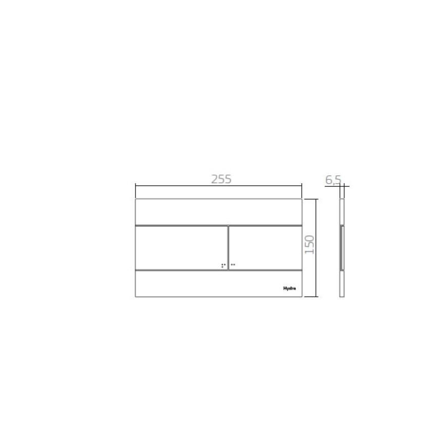 Acabamento para caixa de descarga embutida Mecanica Slim Branco Duo 4900.E.HSL.DUO.BR