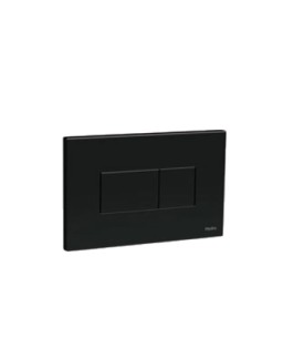 Acabamento para caixa de descarga embutida Pneumatica Quadra Duo Preto fosco 4900.F.HQD.DUO.PT