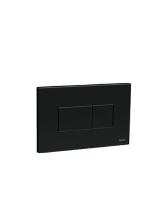 Acabamento para caixa de descarga embutida Pneumatica Quadra Duo Preto fosco 4900.F.HQD.DUO.PT