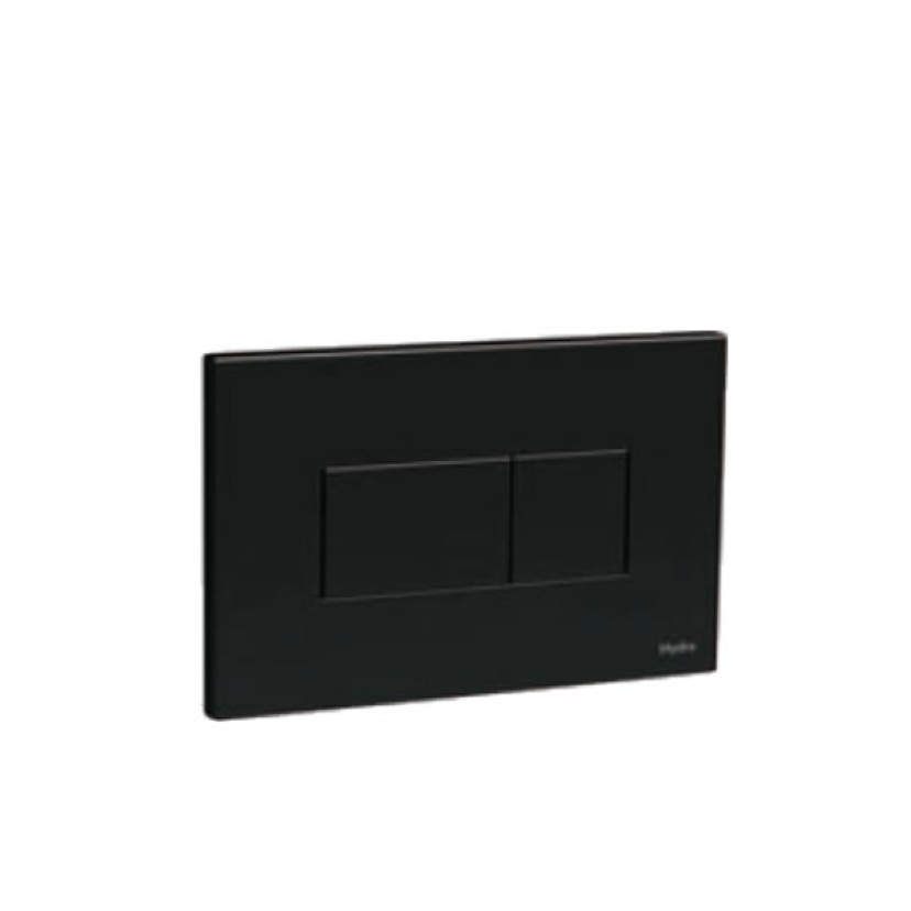 Acabamento para caixa de descarga embutida Pneumatica Quadra Duo Preto fosco 4900.F.HQD.DUO.PT