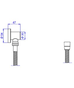Kit flexivel Redondo Deca C/ suporte p/ Ducha manual 4605.C.170
