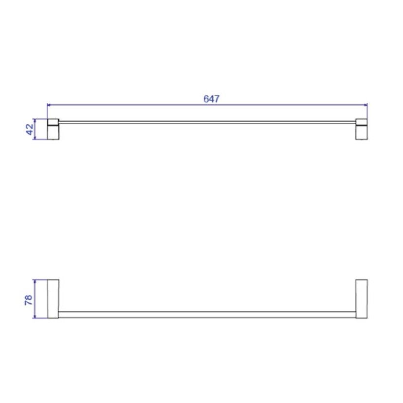 Porta toalha Barra 60 cm LIV Deca 2040.C22.060