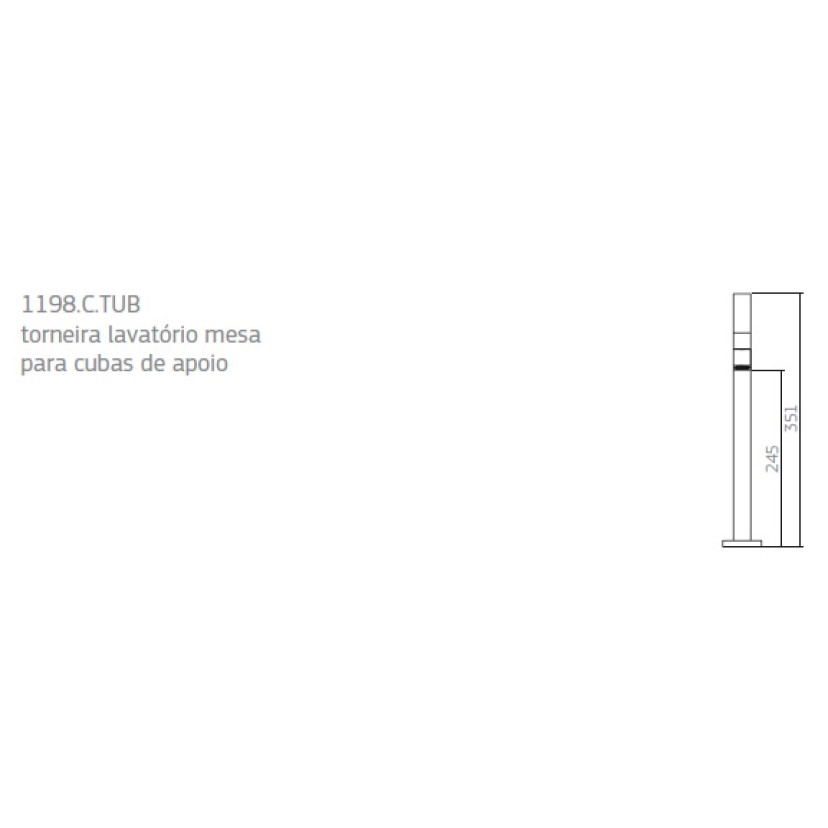 Torneira Tube bica alta Deca 1198.C.TUB